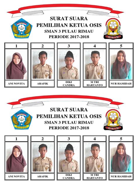 Contoh surat jalan yang baik dan benar ini adalah dokumen wajib yang di mana surat ini disertakan bersama dengan. Contoh Surat Suara Untuk Pemilihan Ketua Osis - Referensi ...