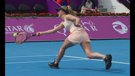 Marketa vondrousova is a tennis player from czech republic. 2018 Qatar Total Open Second Round | Elina Svitolina vs ...