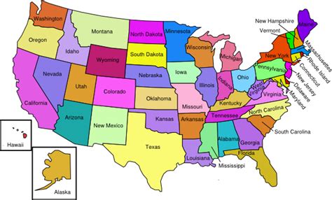 United states of america short form: United States Map With States Clip Art at Clker.com - vector clip art online, royalty free ...