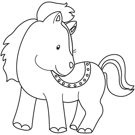 Kawaii is japanese for tiny, cute and cuddly. Way Cute Horse Coloring Page - Whimsical Horse to Color