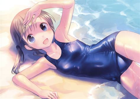 Maybe you would like to learn more about one of these? blue eyes brown hair loli original scan school swimsuit ...