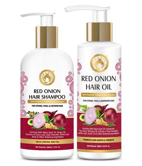Fast growing, thick, and strong hair is not just a matter of genetics, it's a matter of nutrition too. Mom & World Red Onion Hair Oil & Shampoo 500 mL Pack of 2 ...