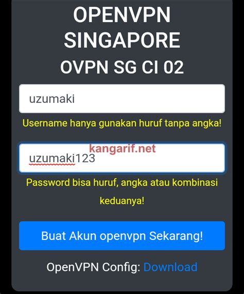 Berikut adalah video tutorial cara buat config openvpn | openvpn tutorial di hp android, cara setting vpn agar cara mudah daftar & buat rdp windows di google cloud 100% gratis dapat saldo $300! Cara Membuat Akun OpenVPN SSL Gratis - Kangarif.net