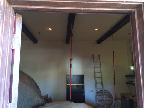 Pass mounting rod and wires through canopy. Faux Ceiling Beam Install - SoCalTrim | Discount Molding ...