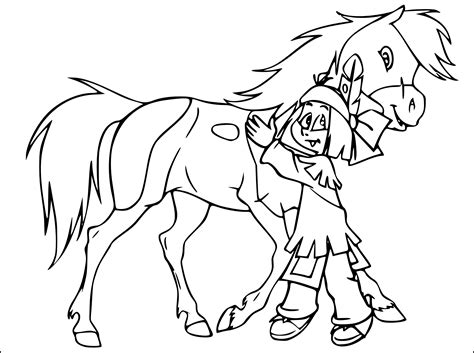 Imprimer gratuitement au format a4. Coloriage Yakari et son cheval à imprimer sur COLORIAGES .info