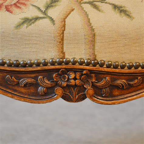 Purple needlework panel / vintage, floral tapestry / chair seat cover, pillow face, foot stool / needlepoint petit point pillow handpycd 5 out of 5 stars (2,644) $ 34.50. Antique Armchair Walnut Needlepoint Tapestry Salon Reading ...