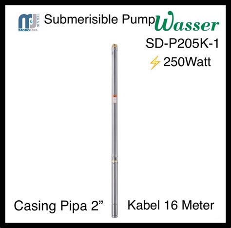 Pompa sumur dangkal untuk kedalaman permukaan air maksimal di 9 meter, pompa semi jetpump untuk kedalaman max 11 meter, sumur dalam max 30 meter, submersible mulai 15 meter keatas. Jual Pompa Celup Sumur Dalam 2in Wasser SD-P205K-1 250Watt ...