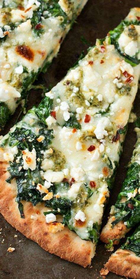 Maybe you would like to learn more about one of these? Three Cheese Pesto Spinach Flatbread Pizza Recipe - Peas ...