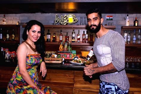 The agency's offices are located in six world capitals: Neeraj Surana and Jessica Gomes at the launch of a bar