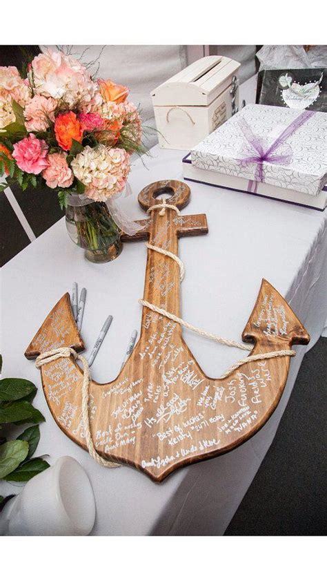 Not available for pickup and same day delivery. 24" GUEST Book Alternative , Nautical Wedding Guestbook ...