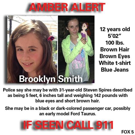 An amber alert (also amber alert) or a child abduction emergency alert (same code: #missing - amber alert brooklyn smith, 12, of hall county ...