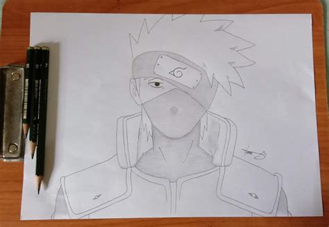 How to draw anime girl. Cara mudah menggambar karakter di Anime Naruto "Kakashi Hatake"