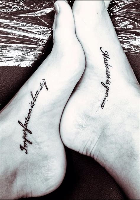 We all have flaws and imperfections. "Imperfection is beauty. Madness is genius ...