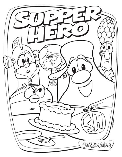 Larry the cucumber, veggietales, veggie tales, cartoons, films, series, fruits, animated, children, dreamworks. Veggie Tales Coloring Pages