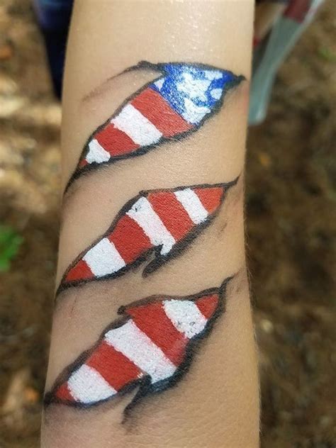 Red white and blue face paint ideas. 2065 best images about Facepaint on Pinterest | Face ...