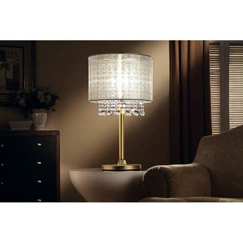 Clear crystal inspired beadings surrounding the lamp with hanging crystal inspired, make this lamp a must have. Torrington Glam 30" Table Lamp | Lamp, Table lamp, Bedroom night stands