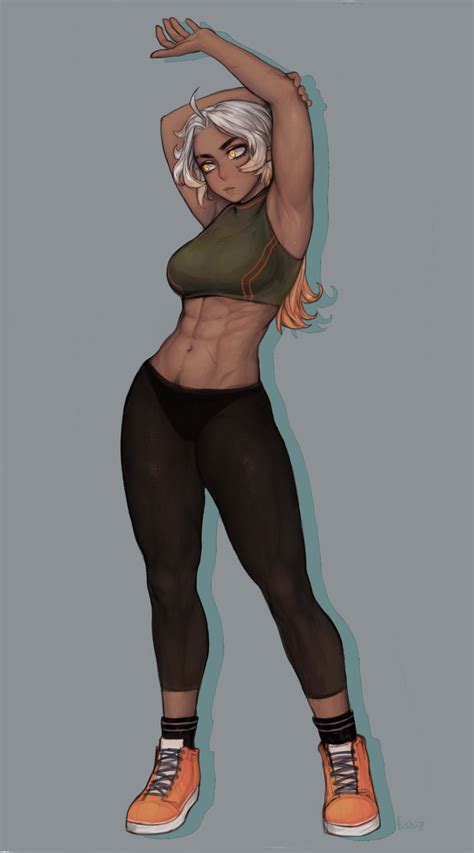 Get inspired by our community of talented artists. Elf Girl stretches | Monster girl, Character design ...