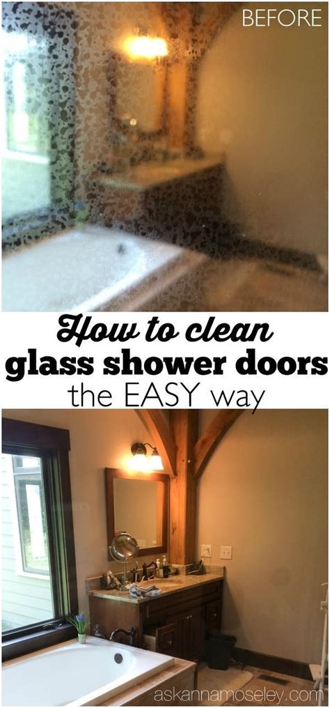 Bring it on cleaner glass shower door cleaner, mold and mildew remover, clean hard water stain tile, grout, windows, tubs plus scrubbing shower hard water stain remover: How to Clean Glass Shower Doors (the easy way!) | Glass ...