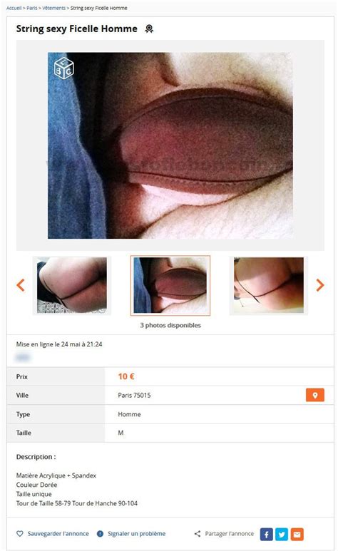 Vivant une renaissance grâce à la nouvelle tendance rétro, le slip homme a retrouvé le chemin vers les placards. String Sexy Ficelle Homme / Vêtements / Île-de-France ...