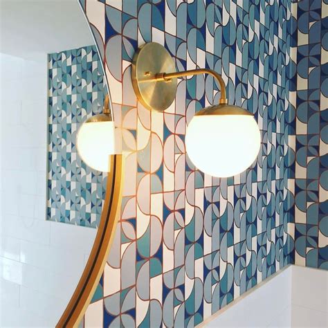 If you find a room too bland, lacking color and personality, then this wallpaper is the perfect solution. Slice (Blue) | Modern wallpaper, Mid century wallpaper, Sophisticated bathroom