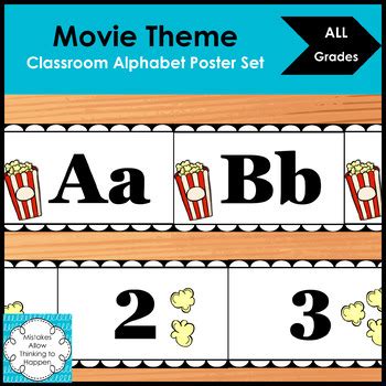 Sie können herunterladen 621*1024 dari dekorative buchstaben . Movie Themed Alphabet and Numbers Poster Set | TpT