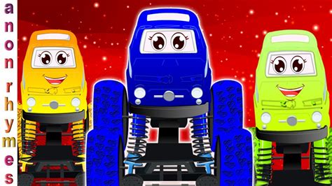 Counting trucks | learn to count with trucks, police cars, fire trucks, dump trucks, monster trucks. Animation Nursery Rhymes & Songs For Children | Monster Truck Finger Family | Songs For Toddlers ...