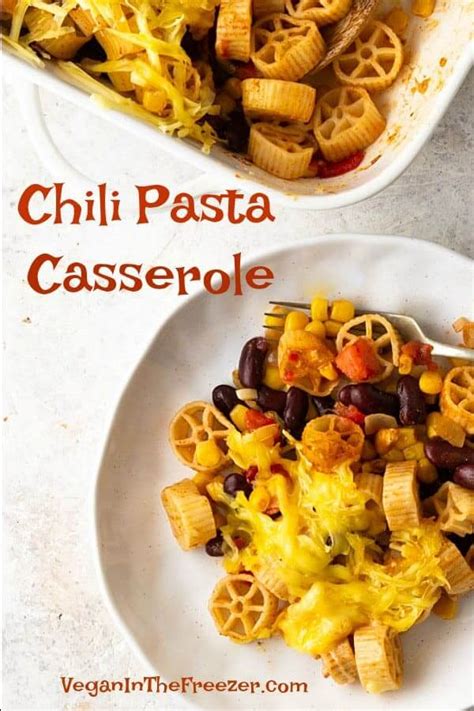 Pasta casserole with mushrooms, step #2 peel and cut the onion into small cubes, chop the garlic finely. Chili Pasta Recipe - Bake up a Casserole - Vegan in the ...