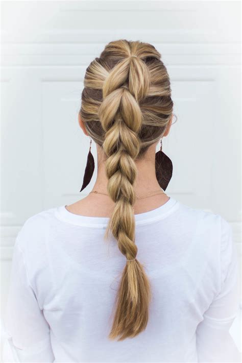 I'll show you first how your hands will move (with nothing in them to braid), then on some scrap pieces of cloth. How to Pull-Through Braid an Easy Beginner Hairstyle | Braids for long hair, Braids for short ...