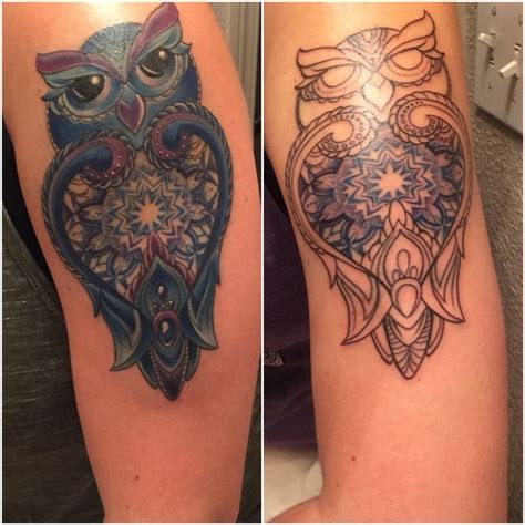 Henna city in collaboration with talented henna, jagua and permanent tattoo artist kaleb caldwell is bringing the art of temporary tattoos to a whole new level. Owl tattoo progress!! Mehndi style henna | Tattoos, Mehndi ...