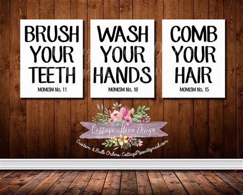 Without enough saliva, teeth are less able to repair themselves after an acid attack. NEW WASH Your Hands Brush Teeth Comb Hair Momism Motherism ...