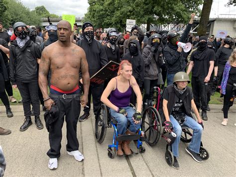 And reports from new jersey during the ongoing. A journalist for The Blaze took this photo of the anti racists who stopped the Proud Boys in ...