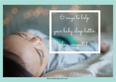How to help a congested baby sleep. 6 Ways To Help Your Baby Sleep Better When Congested