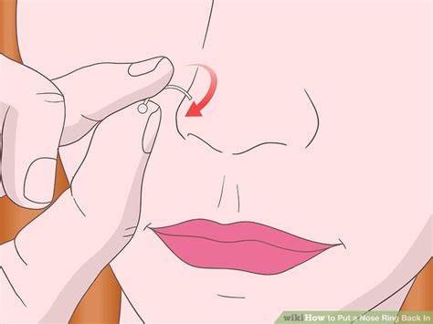 Start by putting the ball through your nose ring piercing. How to Put a Nose Ring Back In (with Pictures) - wikiHow