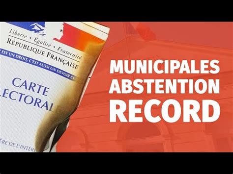 How to use abstention in a a : Abstention record aux élections municipales ! - YouTube