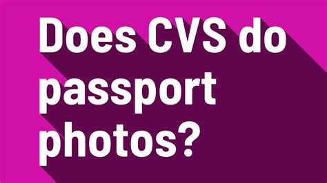 Cvs photo is a popular photo processing store. Does CVS do passport photos? - YouTube