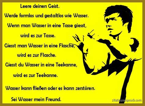 Nutze keinen weg als den weg, keine grenzen als einzige grenze. Sei Wasser mein Freund - Sprüche und Zitate