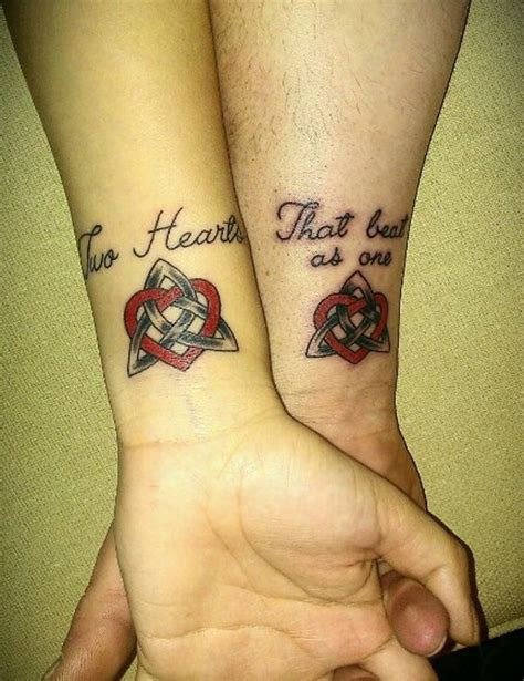 How adorable are these matching finger tattoos? 70+ Lovely Matching Tattoos | Cuded | Wife tattoo, Couple ...