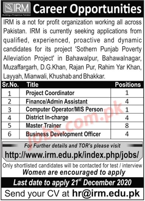 Show more> finance assistant at bf suma. IRM NGO Pakistan Jobs 2020 for Project Coordinator, Admin ...