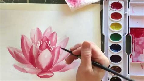 Check out this tutorial to see how watercolor paints will make your nails pop. How to Paint Watercolor a Water Lily - YouTube