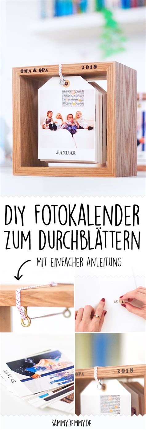 Geschenke für die oma selbst basteln: DIY Fotokalender im Holzrahmen: Bildlein, wechsel dich ...