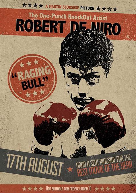 Raging bull is a 1980 american biographical sports drama film directed by martin scorsese, produced by robert chartoff and irwin winkler and adapted by paul schrader and mardik martin from jake. Re-imagined Robert De Niro Movie Posters by Original ...
