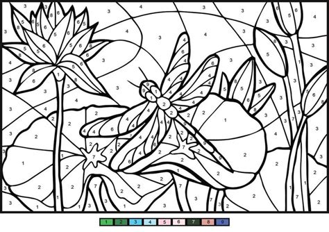 Liffy metal dragonfly garden wall decor outdoor fence art outside hanging decorations for living room, bedroom. Dragonfly Color by Number in 2020 | Coloring pages ...