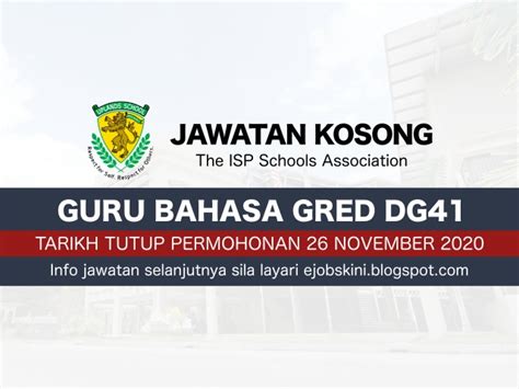 Dimana boleh anda membuat permohonan jawatan kosong ini? Jawatan Kosong Guru Bahasa Gred DG41 November 2020