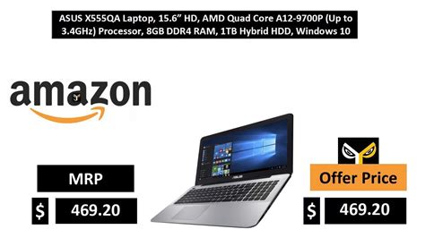 The first graph shows the relative performance of the cpu compared to the 10 other common (single). ASUS X555QA Laptop, 15.6" HD, AMD Quad Core A12-9700P ...