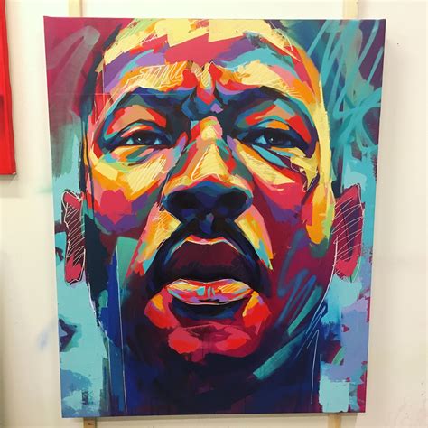 Vocals and guitars peligro sánchez: Martin Luther King Jr / MLK - by artist Detour Abstract ...