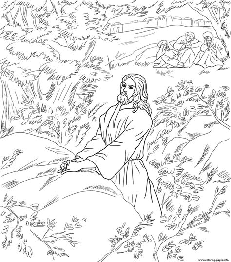 From what's in the bible? Jesus Praying Coloring Page at GetColorings.com | Free ...