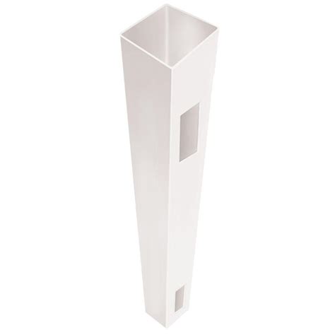 Post caps are added on top of vinyl posts as design elements, or even to hold plants or lights. Veranda 5 in. x 5 in. x 7 ft. White Vinyl Fence End/Gate ...