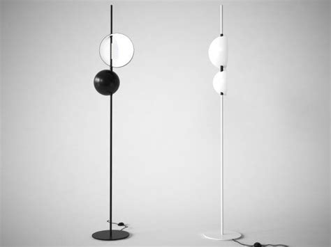 The slender metal rod of the superluna lamp conceals the electrical components and house the light source: Superluna 397 Floor Lamp 3d model by Design Connected | Floor lamp, Lamp, Lights