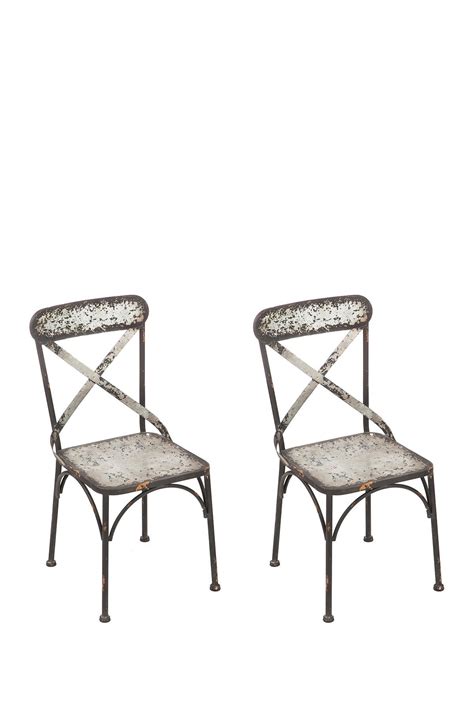 Four french galvanized metal stacking chairs. Galvanized Metal Chairs - Set of 2 | Metal chairs, Chair ...