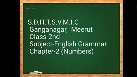 Candidates are expected to show evidence of appropriate vocabulary and range in structure, accuracy in the use of grammar punctuation, spelling and structure. Class-2nd ,Subject -English Grammar,Chapter-2 (Numbers ...